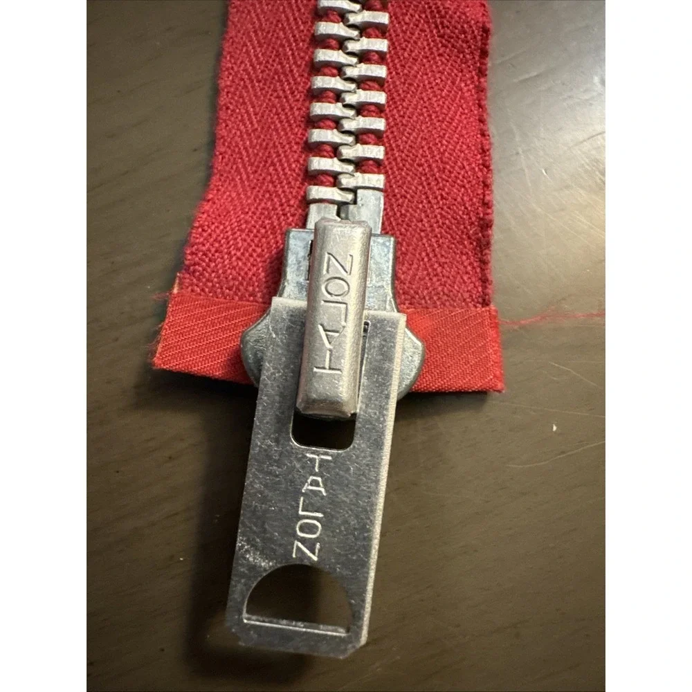 Rare VTG TALON 24'' New‎ 10 Red 1970's Metal Tooth 2-way Separating Zippers